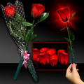 14" Red Light-Up Silk Roses